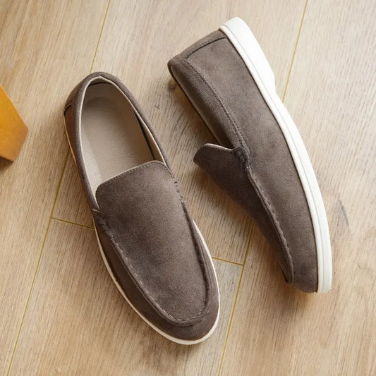 Cross-Border Popular Slip-On Suede Loafers Slip-On Slip-Ons Casual Fashion Beanie Shoes for Men Dropshipping - Nexacart