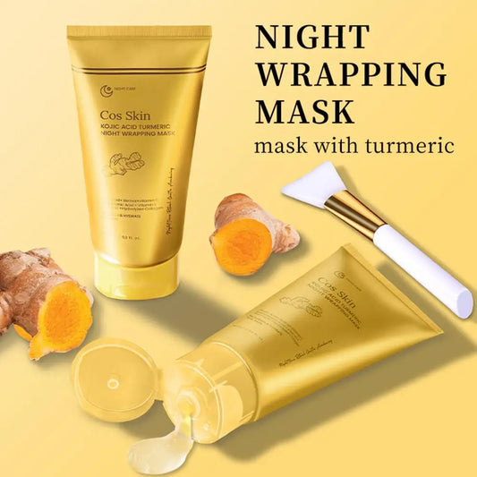 Kojic Acid Turmeric Overnight Wrapping Peel Off Mask Kit Nourish