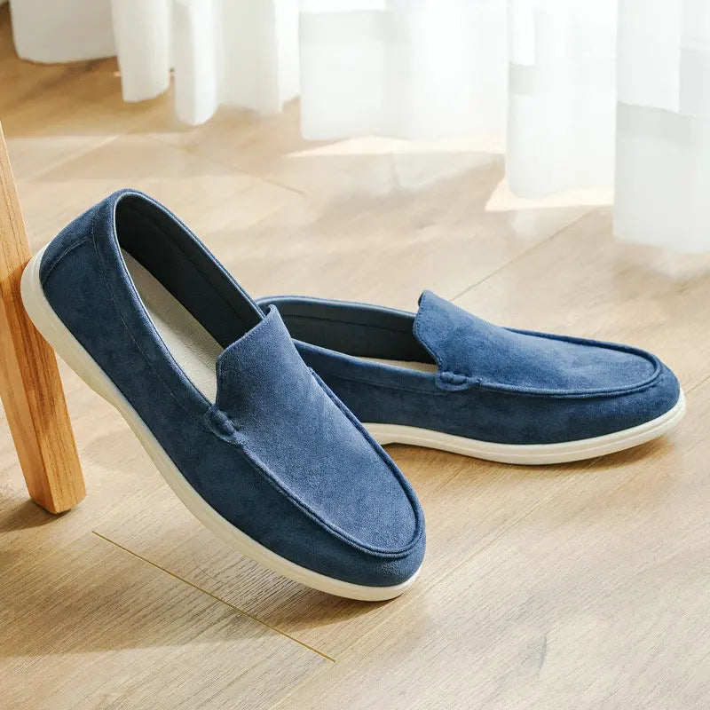 Cross-Border Popular Slip-On Suede Loafers Slip-On Slip-Ons Casual Fashion Beanie Shoes for Men Dropshipping - Nexacart