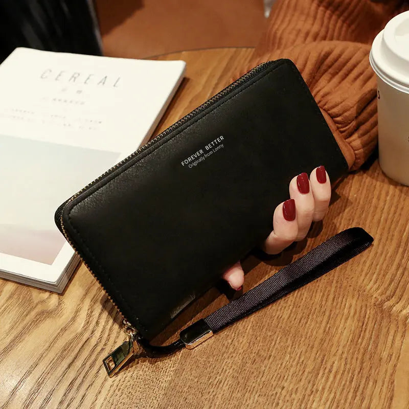 Lonny Women's Hand-Held Long Wallet Korean Style Handbag Multi-Functional Card Holder Mobile Phone Bag Coin Purse Women's Wallet Nexacart