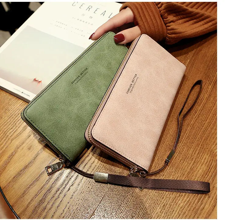 Lonny Women's Hand-Held Long Wallet Korean Style Handbag Multi-Functional Card Holder Mobile Phone Bag Coin Purse Women's Wallet Nexacart