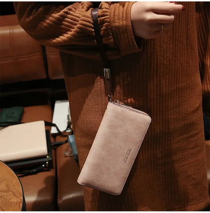 Lonny Women's Hand-Held Long Wallet Korean Style Handbag Multi-Functional Card Holder Mobile Phone Bag Coin Purse Women's Wallet Nexacart