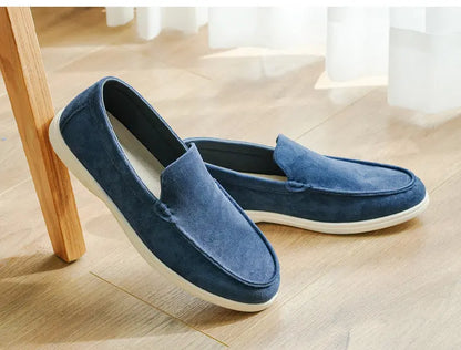 Cross-Border Popular Slip-On Suede Loafers Slip-On Slip-Ons Casual Fashion Beanie Shoes for Men Dropshipping - Nexacart