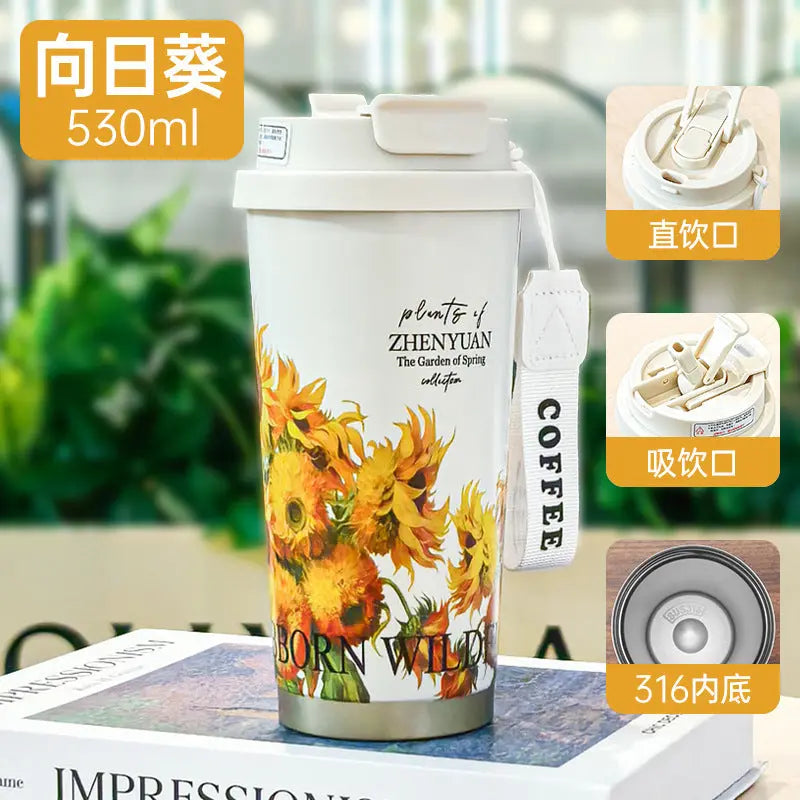 Summer Insulated Stainless Steel Water Cup, Thermos Cup, Coffee Cup, Double-Layer Car Cup, Smart Display Gift Cup, Customizable Nexacart