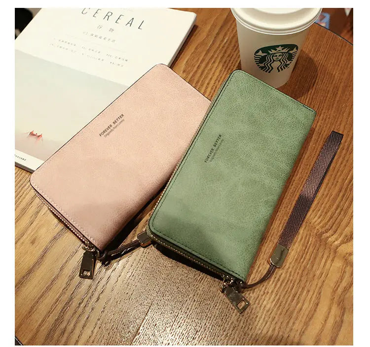 Lonny Women's Hand-Held Long Wallet Korean Style Handbag Multi-Functional Card Holder Mobile Phone Bag Coin Purse Women's Wallet Nexacart