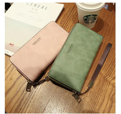 Lonny Women's Hand-Held Long Wallet Korean Style Handbag Multi-Functional Card Holder Mobile Phone Bag Coin Purse Women's Wallet Nexacart