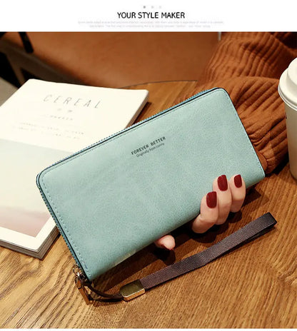 Lonny Women's Hand-Held Long Wallet Korean Style Handbag Multi-Functional Card Holder Mobile Phone Bag Coin Purse Women's Wallet Nexacart