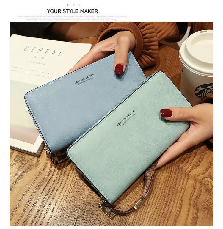 Lonny Women's Hand-Held Long Wallet Korean Style Handbag Multi-Functional Card Holder Mobile Phone Bag Coin Purse Women's Wallet Nexacart