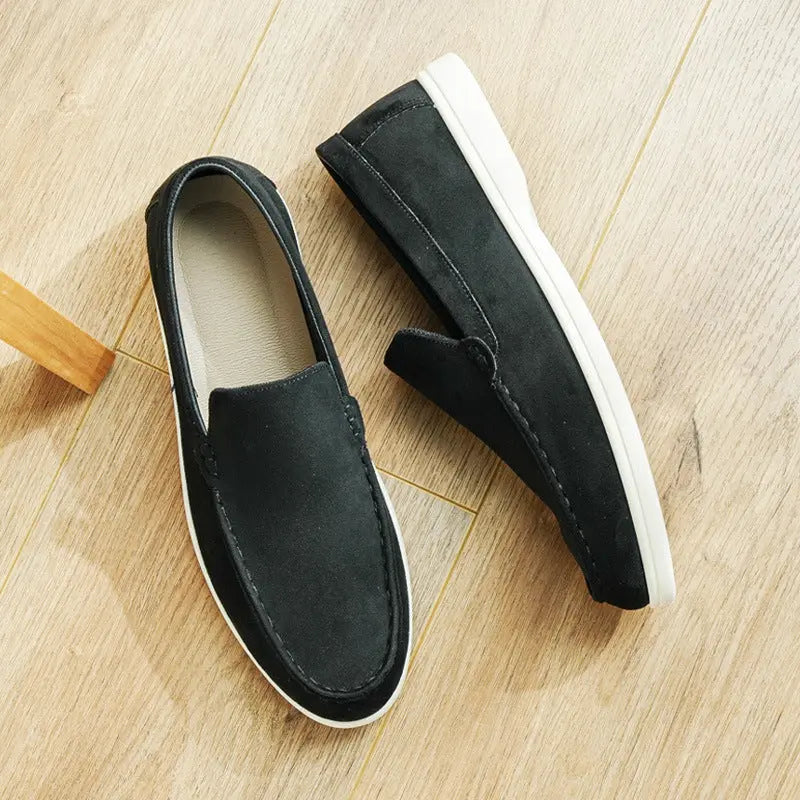 Cross-Border Popular Slip-On Suede Loafers Slip-On Slip-Ons Casual Fashion Beanie Shoes for Men Dropshipping - Nexacart