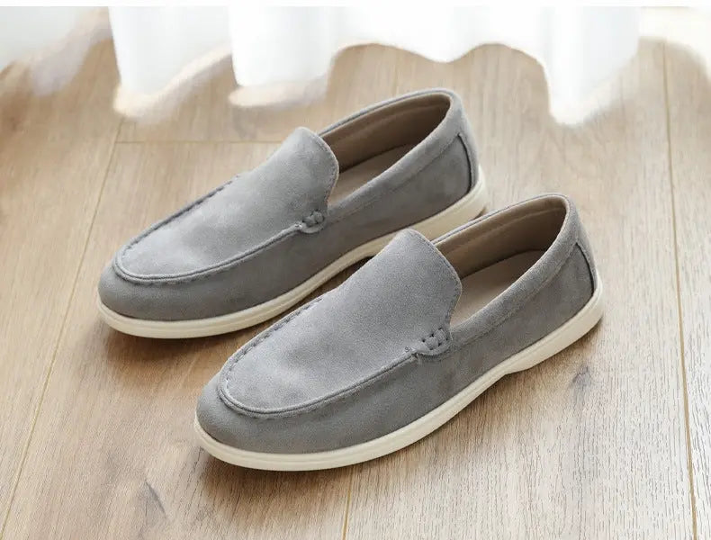 Cross-Border Popular Slip-On Suede Loafers Slip-On Slip-Ons Casual Fashion Beanie Shoes for Men Dropshipping - Nexacart