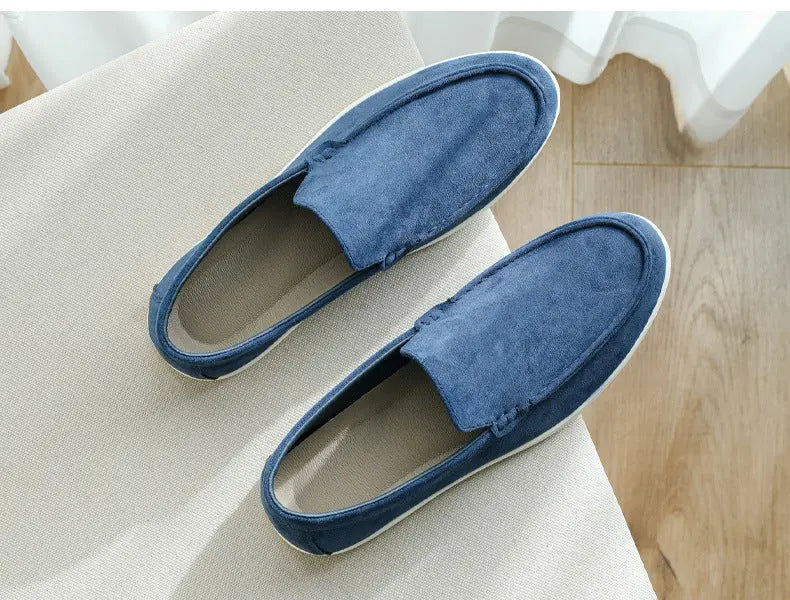 Cross-Border Popular Slip-On Suede Loafers Slip-On Slip-Ons Casual Fashion Beanie Shoes for Men Dropshipping - Nexacart