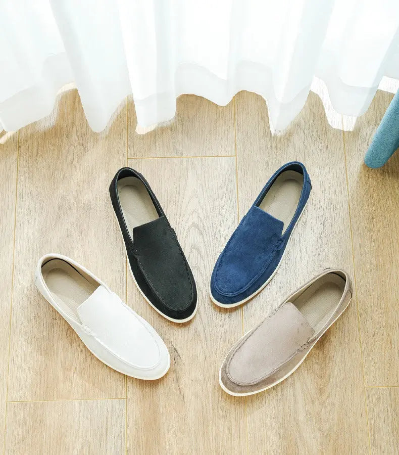 Cross-Border Popular Slip-On Suede Loafers Slip-On Slip-Ons Casual Fashion Beanie Shoes for Men Dropshipping - Nexacart