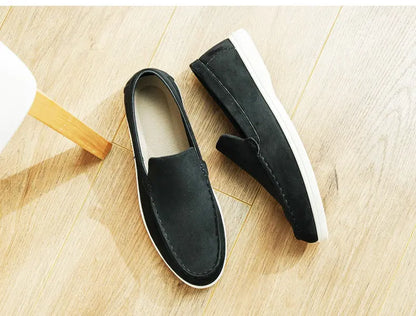 Cross-Border Popular Slip-On Suede Loafers Slip-On Slip-Ons Casual Fashion Beanie Shoes for Men Dropshipping - Nexacart