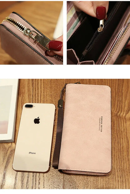 Lonny Women's Hand-Held Long Wallet Korean Style Handbag Multi-Functional Card Holder Mobile Phone Bag Coin Purse Women's Wallet Nexacart