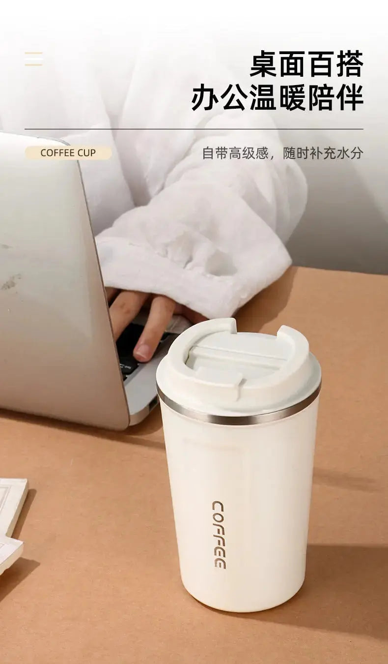 Summer Insulated Stainless Steel Water Cup, Thermos Cup, Coffee Cup, Double-Layer Car Cup, Smart Display Gift Cup, Customizable Nexacart
