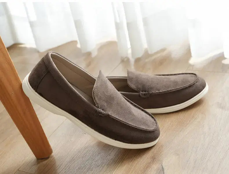 Cross-Border Popular Slip-On Suede Loafers Slip-On Slip-Ons Casual Fashion Beanie Shoes for Men Dropshipping - Nexacart