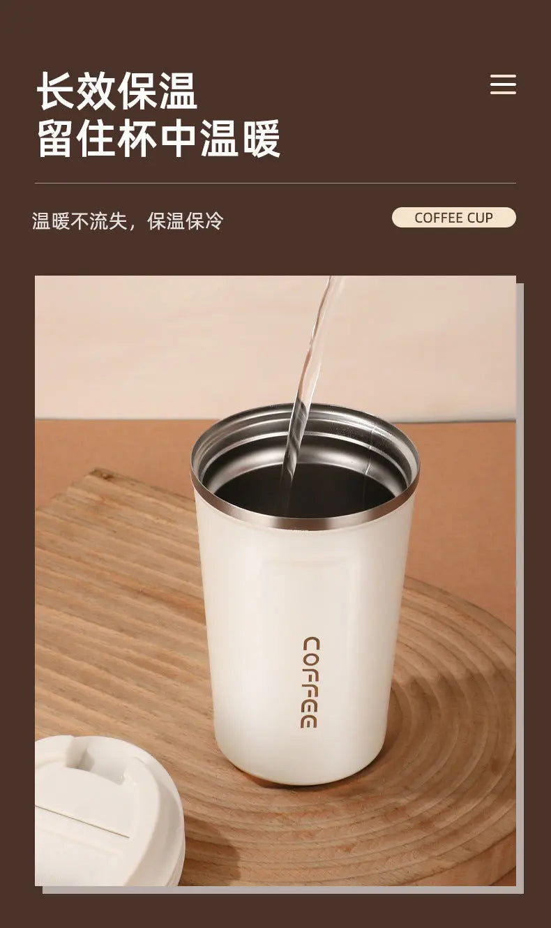 Summer Insulated Stainless Steel Water Cup, Thermos Cup, Coffee Cup, Double-Layer Car Cup, Smart Display Gift Cup, Customizable Nexacart