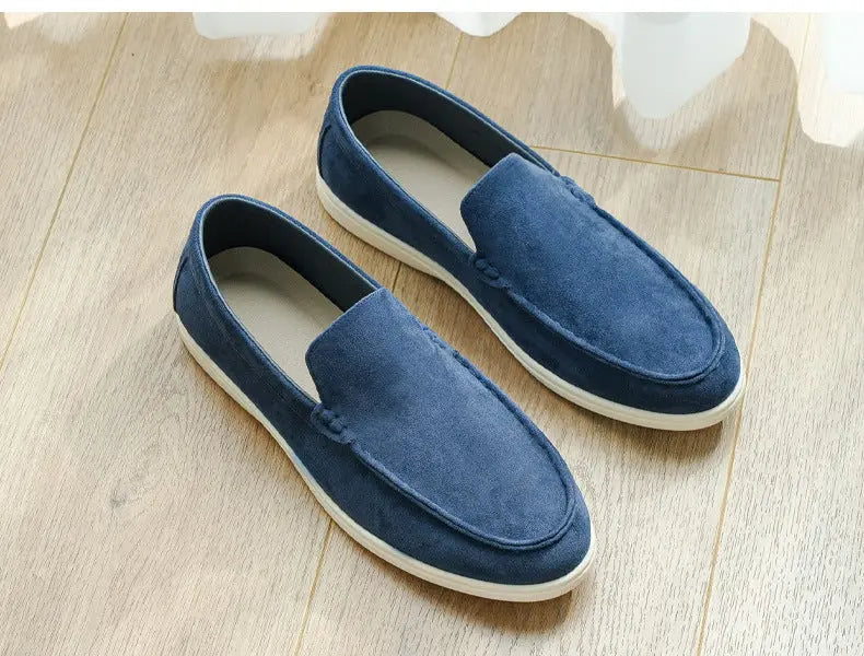 Cross-Border Popular Slip-On Suede Loafers Slip-On Slip-Ons Casual Fashion Beanie Shoes for Men Dropshipping - Nexacart