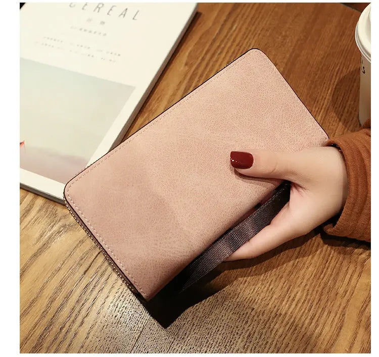 Lonny Women's Hand-Held Long Wallet Korean Style Handbag Multi-Functional Card Holder Mobile Phone Bag Coin Purse Women's Wallet Nexacart