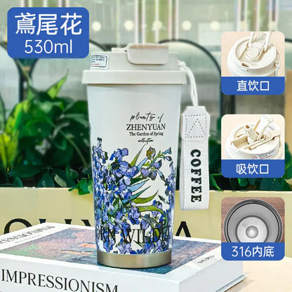 Summer Insulated Stainless Steel Water Cup, Thermos Cup, Coffee Cup, Double-Layer Car Cup, Smart Display Gift Cup, Customizable Nexacart