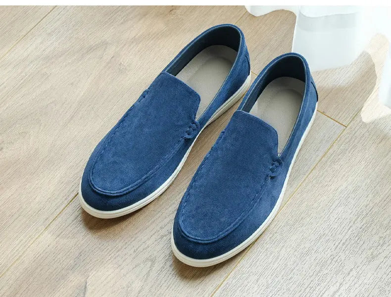 Cross-Border Popular Slip-On Suede Loafers Slip-On Slip-Ons Casual Fashion Beanie Shoes for Men Dropshipping - Nexacart