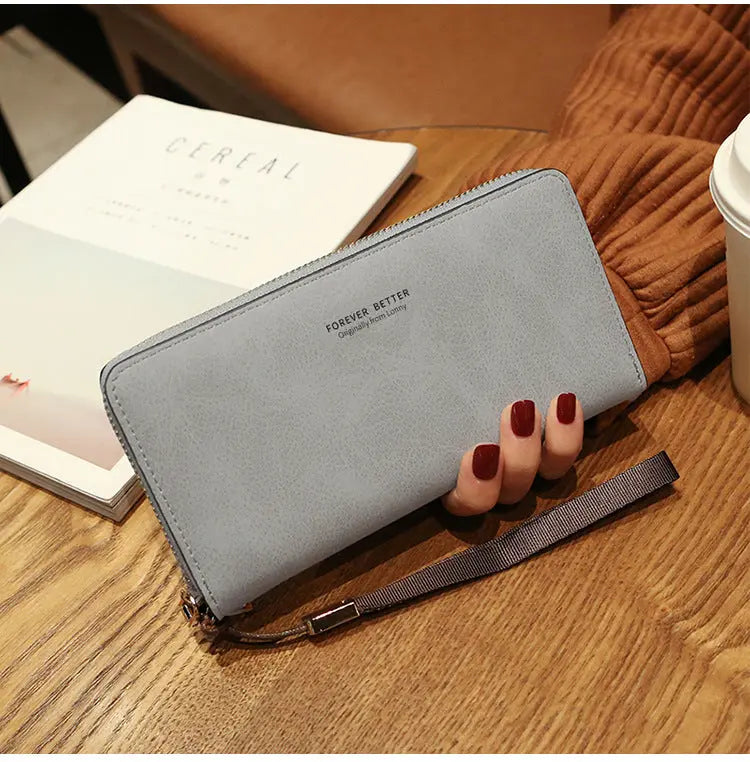Lonny Women's Hand-Held Long Wallet Korean Style Handbag Multi-Functional Card Holder Mobile Phone Bag Coin Purse Women's Wallet Nexacart