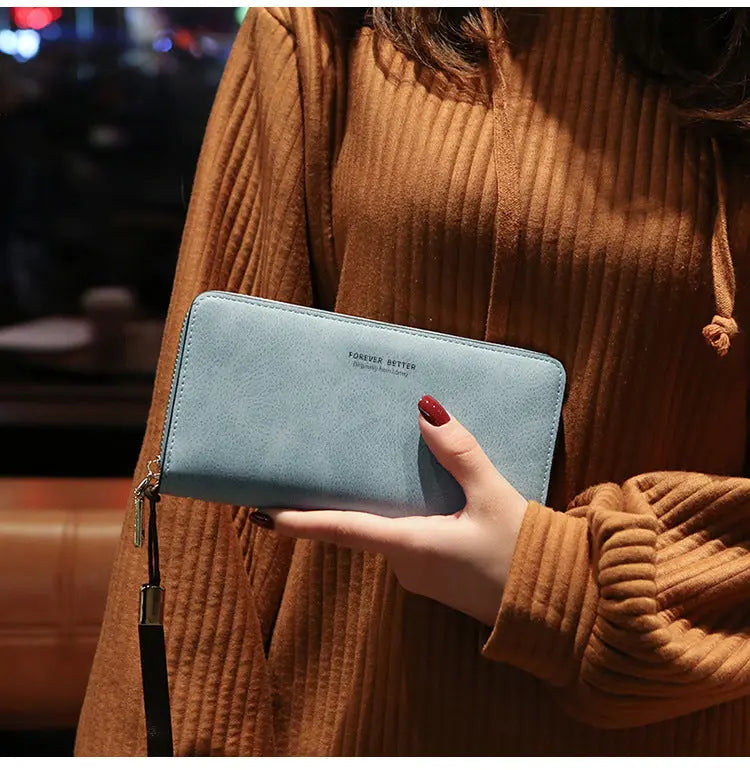Lonny Women's Hand-Held Long Wallet Korean Style Handbag Multi-Functional Card Holder Mobile Phone Bag Coin Purse Women's Wallet Nexacart
