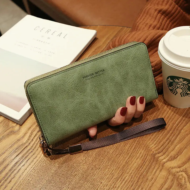 Lonny Women's Hand-Held Long Wallet Korean Style Handbag Multi-Functional Card Holder Mobile Phone Bag Coin Purse Women's Wallet Nexacart