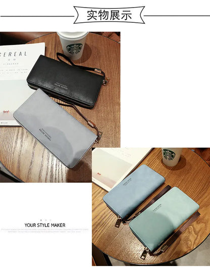 Lonny Women's Hand-Held Long Wallet Korean Style Handbag Multi-Functional Card Holder Mobile Phone Bag Coin Purse Women's Wallet Nexacart