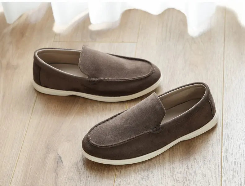 Cross-Border Popular Slip-On Suede Loafers Slip-On Slip-Ons Casual Fashion Beanie Shoes for Men Dropshipping - Nexacart