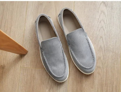 Cross-Border Popular Slip-On Suede Loafers Slip-On Slip-Ons Casual Fashion Beanie Shoes for Men Dropshipping - Nexacart