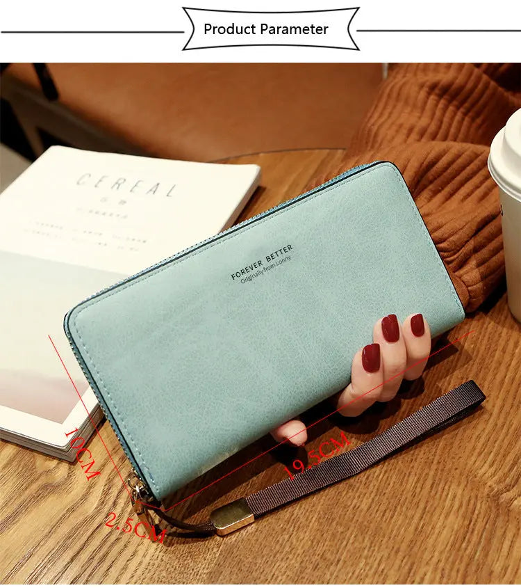 Lonny Women's Hand-Held Long Wallet Korean Style Handbag Multi-Functional Card Holder Mobile Phone Bag Coin Purse Women's Wallet Nexacart