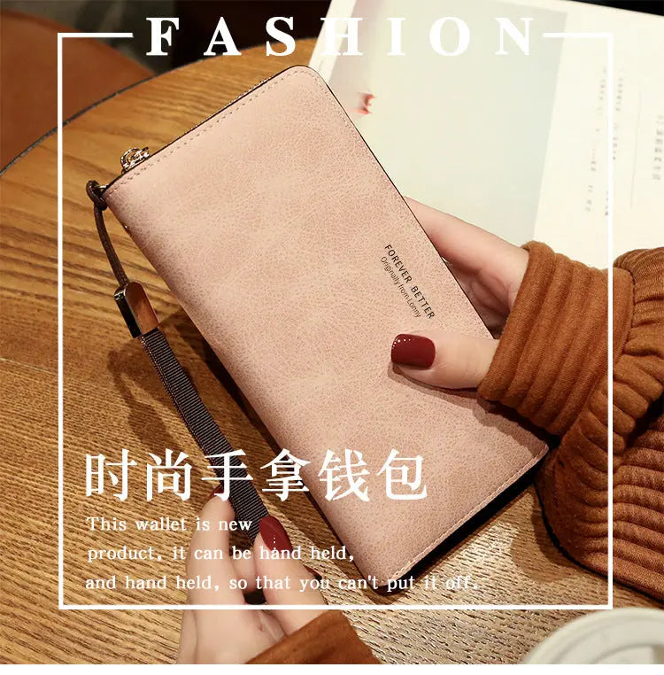 Lonny Women's Hand-Held Long Wallet Korean Style Handbag Multi-Functional Card Holder Mobile Phone Bag Coin Purse Women's Wallet Nexacart
