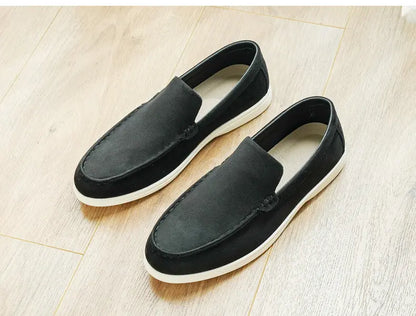 Cross-Border Popular Slip-On Suede Loafers Slip-On Slip-Ons Casual Fashion Beanie Shoes for Men Dropshipping - Nexacart