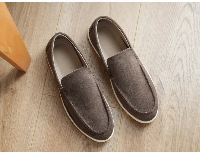 Cross-Border Popular Slip-On Suede Loafers Slip-On Slip-Ons Casual Fashion Beanie Shoes for Men Dropshipping - Nexacart