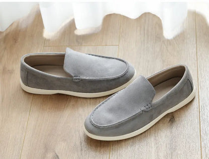 Cross-Border Popular Slip-On Suede Loafers Slip-On Slip-Ons Casual Fashion Beanie Shoes for Men Dropshipping - Nexacart