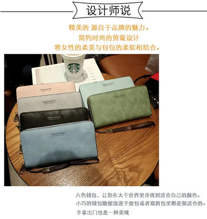 Lonny Women's Hand-Held Long Wallet Korean Style Handbag Multi-Functional Card Holder Mobile Phone Bag Coin Purse Women's Wallet Nexacart