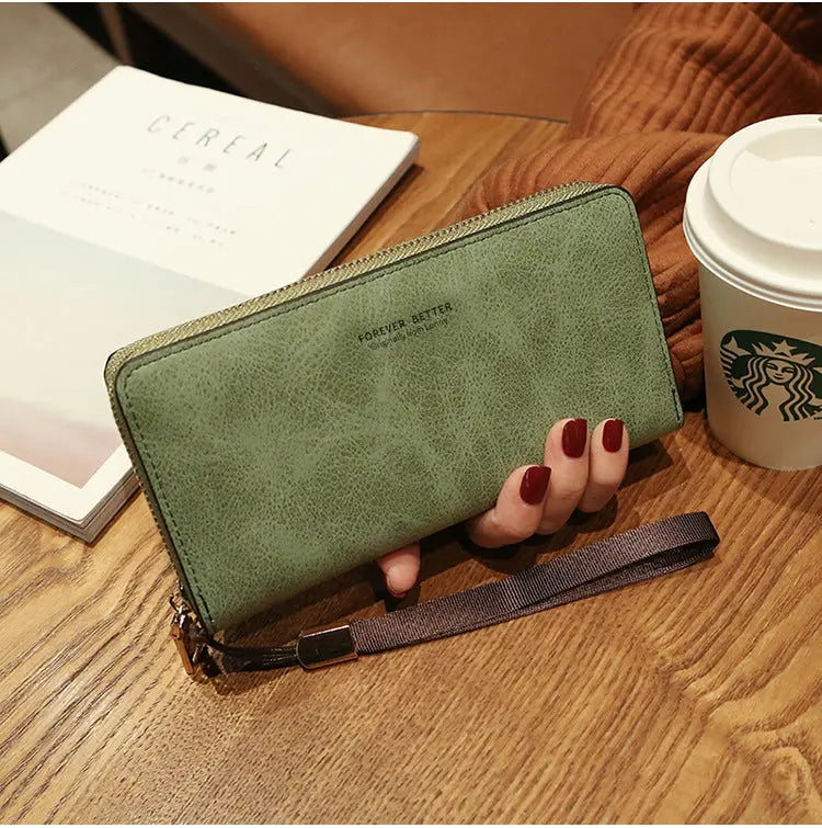Lonny Women's Hand-Held Long Wallet Korean Style Handbag Multi-Functional Card Holder Mobile Phone Bag Coin Purse Women's Wallet Nexacart