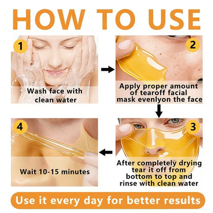 50g Turmeric and Vitamin C Peel-Off Mask, Brightens Skin Tone, Moisturizes, Smoothes