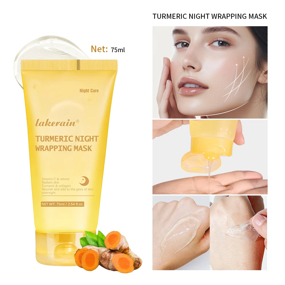 Overnight Wrapping Peel Off Mask Kojic Acid Turmeric Nourishes Hydrolyzed Collagen
