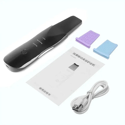 rechargeable ultrasonic facial skin scrubber