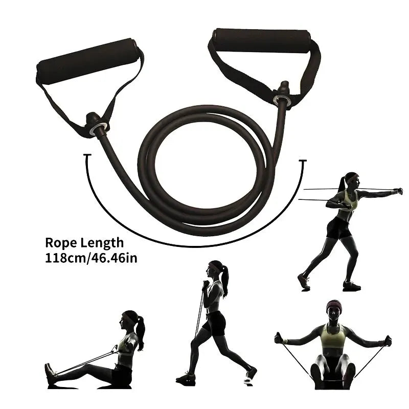 Velora Glow resistance band with handles for home fitness and full-body training