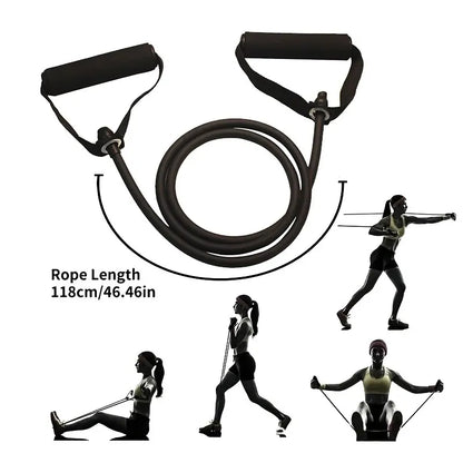 Velora Glow resistance band with handles for home fitness and full-body training