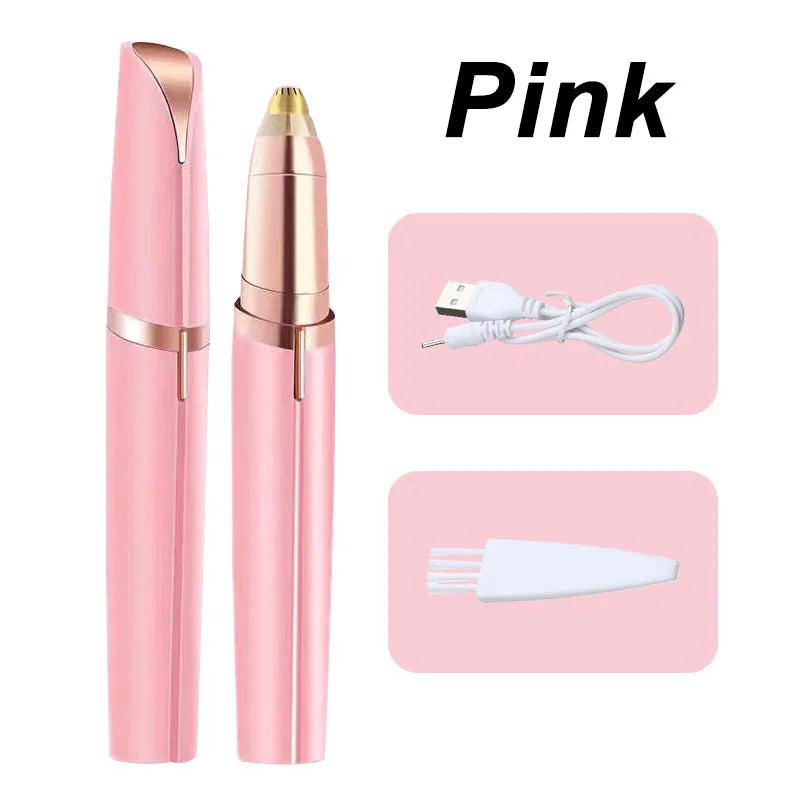 Electric Eyebrow Trimming Tool For Beginners Automatic Electric Eyebrow Trimmer Nose Hair Shaving Brush Scraper