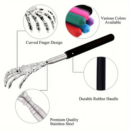 Velora Glow Telescopic Back Scratcher & Massager – Portable Stainless Steel