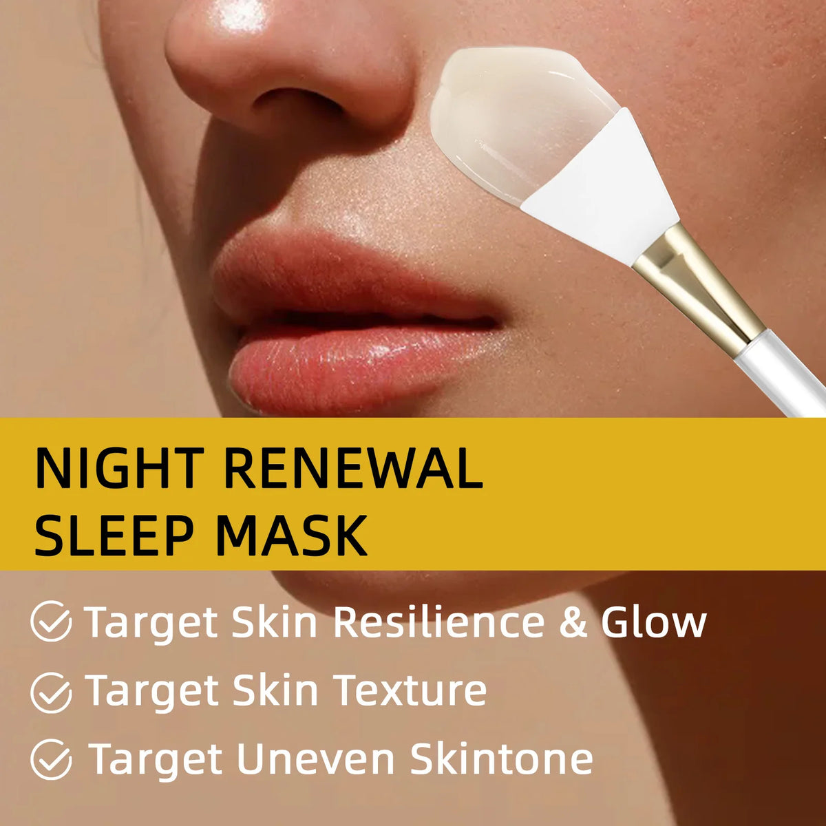 Kojic Acid Turmeric Night Wrapping Facial Mask Hydrating Moisturizing Brightening Peel-off Mask Improve Dullness Oil Control