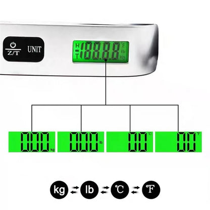 Digital luggage scale dimensions, compact and lightweight design