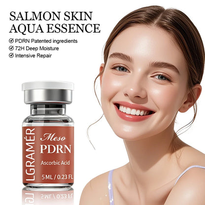 PDRN Salmon DNA Serum for Facial Hydro Glow Vitamin C Skin Booster Brighten Korean Skincare Hydration 5ml*1/10 Ascorbic Acid