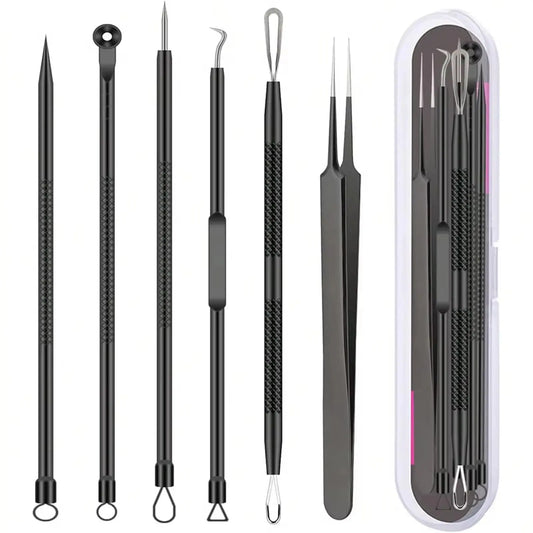 6-piece stainless steel blackhead remover tool set