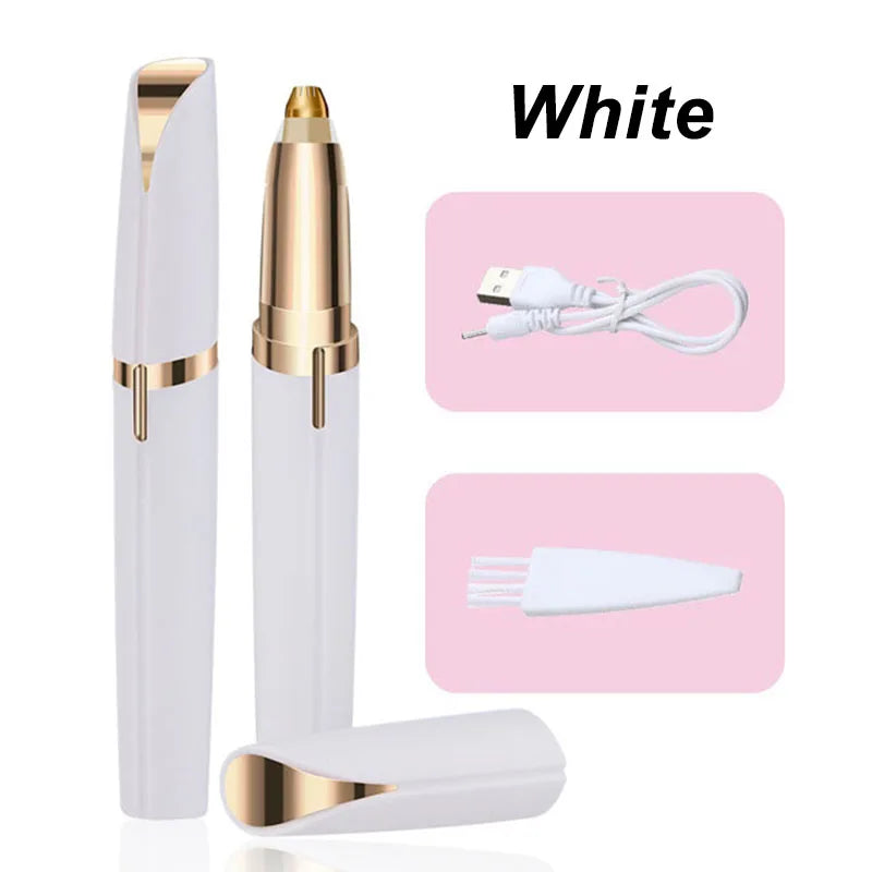 Electric Eyebrow Trimming Tool For Beginners Automatic Electric Eyebrow Trimmer Nose Hair Shaving Brush Scraper